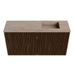 Mondiaz JOYA-DLUX 80cm toiletmeubel - kleur Walnut - Wastafel FAYE positie Rechts 1 kraangat kleur Saba. SW1424644