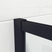 Saniclass Bellini inloopdouche 110x200cm veiligheidsglas mat zwart frame windows buitenzijde met anti kalk TWEEDEKANS OUT6354
