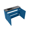 MONDIAZ TURE-DLUX Meuble toilette - 80cm - Jeans - EDEN - vasque Lava - position gauche - 1 trou de robinet SW1103864