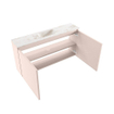 MONDIAZ TURE-DLUX Meuble toilette - 100cm - Rosee - EDEN - vasque Frappe - position centrale - 1 trou de robinet SW1102953