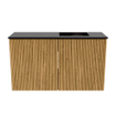 Mondiaz JOYA 70cm meuble de salle de bains WC - couleur Oak - Vasque FAYE position Droite Sans trou de robinet couleur Urban. SW1421205