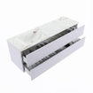 MONDIAZ VICA-DLUX Ensemble meuble de salle de bains - 150cm - meuble bas Cale - 2 tiroirs - vasque encastrée Cloud gauche - 1 trou de robinet - version haute 60cm - Frappe SW1089062