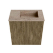 Mondiaz JOYA-DLUX 40cm toiletmeubel - kleur Dusk - Wastafel FAYE positie Rechts Zonder kraangat kleur Saba. SW1426035