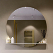 Miroir de salle de bain Mondiaz SPOT - rond 110cm - plan de miroir - couleur Ostra SW1235665