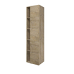 Proline Hoge kast met schap 1 deur 5 schappen en inclusief 4 glazen planchettes 45x35x169cm Raw oak SHOWROOMMODEL SHOW25948