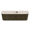 Mondiaz JOYA-DLUX 123.2cm toiletmeubel - ronding links en rechts kleur Shadow - Wastafel FAYE positie Midden Zonder kraangat kleur Nata. SW1425013