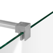 Saniclass Create Porte pivotante 100x200cm en 2 parties sans profilé avec verre de sécurité anticalcaire 8mm Inox brossé SW223759