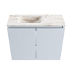 MONDIAZ TURE-DLUX Meuble de toilettes 60cm Clay. Lavabo EDEN Frappe position gauche. Sans trou de robinet. SW1102684