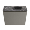 MONDIAZ TURE-DLUX Meuble toilette - 60cm - Smoke - EDEN - vasque Lava - position droite - sans trou de robinet SW1104049