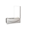 Wiesbaden Palmo paroi de baignoire pivotante 800 x 1500 x 6 mm verre clair nano/chrome SW10430