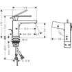 Hansgrohe Tecturis E Mitigeur lavabo - vidage à tirette popup - coolstart - bec 12.2 cm - noir mat SW918485