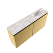 MONDIAZ TURE-DLUX Meuble toilette - 100cm - Oro - EDEN - vasque Glace - position droite - 1 trou de robinet SW1103435