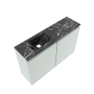 MONDIAZ TURE-DLUX meuble WC 80 cm Greey. Lavabo EDEN Lava position gauche. Sans trou de robinet. SW1103826