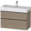 Duravit D-neo Meuble sous vasque 98.4x44.2x62.5cm 2 tiroirs Chêne (terra) mat SW641172