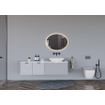 Adema Oval miroir de salle de bain ovale 80x60cm avec éclairage indirect à led avec chauffage du miroir et interrupteur tactile SW494060