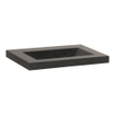BRAUER Magma lavabo - 60x46x5cm - 1 bassin - 0 trous de robinet - pierre naturelle - basalte anthracite SW10772