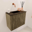 Mondiaz JOYA 50cm toiletmeubel - kleur Dusk - Wastafel FAYE positie Links Zonder kraangat kleur Urban. SW1421717