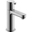 Duravit D Code Ensemble de toilette à fond creux 35.5x54.5cm avec abattant, lave-mains avec trou de robinet droite 36x27cm blanc et robinet chrome SW491623