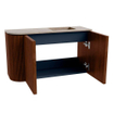 Mondiaz JOYA-DLUX 71.6cm toiletmeubel - ronding links kleur Ruby - Wastafel FAYE positie Rechts Zonder kraangat kleur Saba. SW1425617