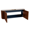Mondiaz JOYA-DLUX Meuble de salle de bains 123.2cm - arrondi gauche et droite couleur Ruby - Vasque FAYE position Milieu Sans trou de robinet couleur Saba SW1425639