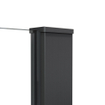 Fortifura Galeria Douchedeur - 80x200cm - scharnieren - deurgreep - vlak - rookglas - Geborsteld Gunmetal PVD SW1122674