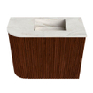 Mondiaz JOYA-DLUX 51.6cm toiletmeubel - ronding links kleur Ruby - Wastafel FAYE positie Rechts 1 kraangat kleur Ostra. SW1423802