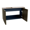 Mondiaz JOYA-DLUX 81.6cm toiletmeubel - ronding rechts kleur Shadow - Wastafel FAYE positie Links Zonder kraangat kleur Saba. SW1425139