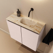MONDIAZ TURE-DLUX Meuble de WC 60cm Rosee. EDEN lavabo Frappe position droite. Sans trou de robinet. SW1102936