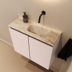 MONDIAZ TURE-DLUX Meuble toilette - 60cm - Rosee - EDEN - vasque Frappe - position droite - sans trou de robinet SW1102936