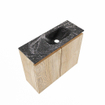 MONDIAZ TURE-DLUX Meuble toilette - 60cm - Washed Oak - EDEN - vasque Lava - position droite - 1 trou de robinet SW1104087