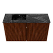 Mondiaz JOYA-DLUX 70cm toiletmeubel - kleur Ruby - Wastafel FAYE positie Links Zonder kraangat kleur Lava. SW1423628