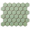 The Mosaic Factory Barcelona mozaïektegel - 28.2x32.1cm - wandtegel - Zeshoek/Hexagon - Porselein Light Green Edge Glans SW104825