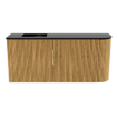 Mondiaz JOYA 91.6cm toiletmeubel - ronding rechts kleur Oak - Wastafel FAYE positie Links Zonder kraangat kleur Urban. SW1421272