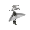 Easy Drain AquaJewels Delta Zero brossé 20x20cm avec évacuation latérale 50mm siphon 30/35/50mm inox AJDE ZM 2302212