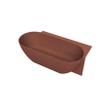 Arcqua Havana Baignoire semi-autoportante - 170x80cm - droite - terracotta mat SW1224218