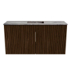 Mondiaz JOYA-DLUX Meuble de salle de bains 80cm - couleur Walnut - Vasque FAYE position Milieu 1 trou de robinet couleur Sombra. SW1424718