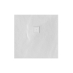 BRAUER Relievo Crag Bac de douche 90x90x2.5cm antidérapant antibactérienne Marbre minéral Blanc mat SW543398