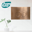 FugaFlow Eccelente Press Bedieningsplaat - bedieningspaneel voor Geberit UP320 inbouwreservoir - dualflush - ronde knoppen - metaal koper SW1123698