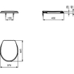Ideal Standard Contour 21 closetzitting met deksel met doorlopende scharnierpen wit 0467002