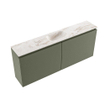 MONDIAZ TURE-DLUX Meuble toilette - 120cm - Army - EDEN - vasque Frappe - position centrale - sans trou de robinet SW1102634