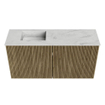 Mondiaz JOYA-DLUX 80cm toiletmeubel - kleur Dusk - Wastafel FAYE positie Links Zonder kraangat kleur Opalo. SW1423305