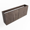 Mondiaz FOWY fonteinonderkast - 120x22x50cm - 2 deuren - push to open - softclose - Dark Brown SW1016939