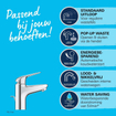 GROHE Swift QuickFix Wastafelkraan - s-size - met trekwaste - chroom SW1028159