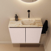 MONDIAZ TURE-DLUX Meuble de WC 60cm Rosee. EDEN lavabo Frappe position droite. Sans trou de robinet. SW1102936