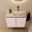 MONDIAZ TURE-DLUX Meuble toilette - 60cm - Rosee - EDEN - vasque Frappe - position droite - sans trou de robinet SW1102936