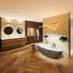 MONDIAZ HOLM Baignoire îlot - 180x85cm - Fumée/talc SW491447