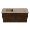 Mondiaz JOYA-DLUX Meuble de salle de bains 80cm - couleur Walnut - Vasque FAYE position Gauche 1 trou de robinet couleur Arena SW1424328