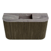 Mondiaz JOYA-DLUX Meuble de salle de bains 73.2cm - arrondis gauche et droite couleur Shadow - Vasque FAYE position Milieu Sans trou de robinet couleur Sombra SW1425237