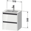 Duravit Ketho.2 Meuble sous-lavabo 51x42x54,9cm adapté pour 1 vasque Panneau de particules Graphite Mat SW772996