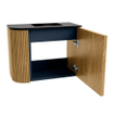 Mondiaz JOYA 51.6cm toiletmeubel - ronding links kleur Oak - Wastafel FAYE positie Rechts Zonder kraangat kleur Urban. SW1421182